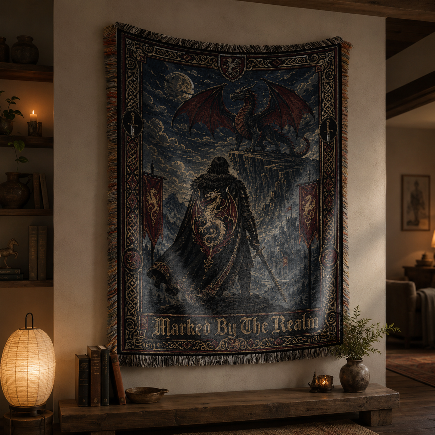 Marked By The Realm Dragon Woven Relic Blanket