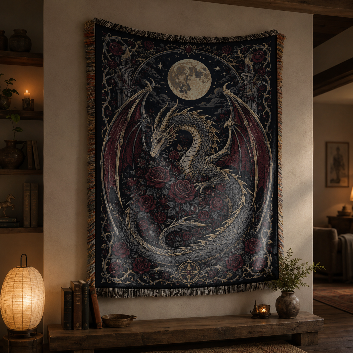 Moonrose Dragon Woven Relic Blanket