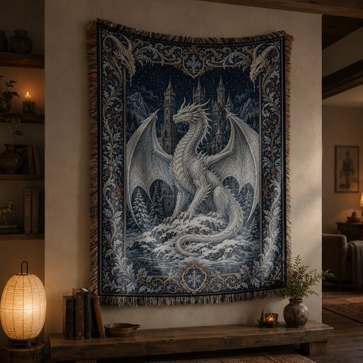 Frostcrown Dragon Woven Relic Blanket
