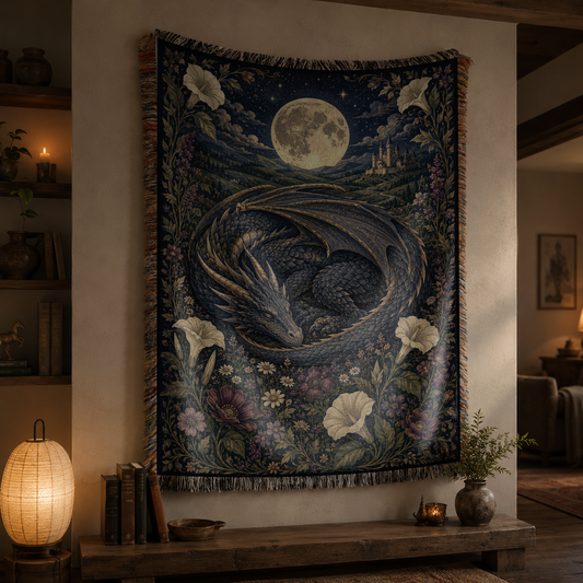 Moonrest Meadow Dragon Woven Relic Blanket