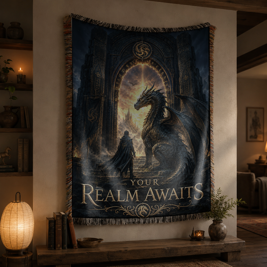 Your Realm Awaits Dragon Woven Relic Blanket