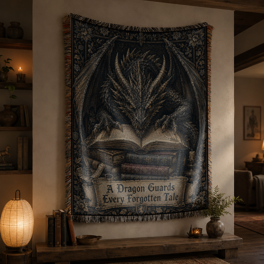 Forgotten Tale Dragon Woven Blanket