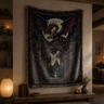 Moonlit Rose Gate Dragon Woven Relic Blanket