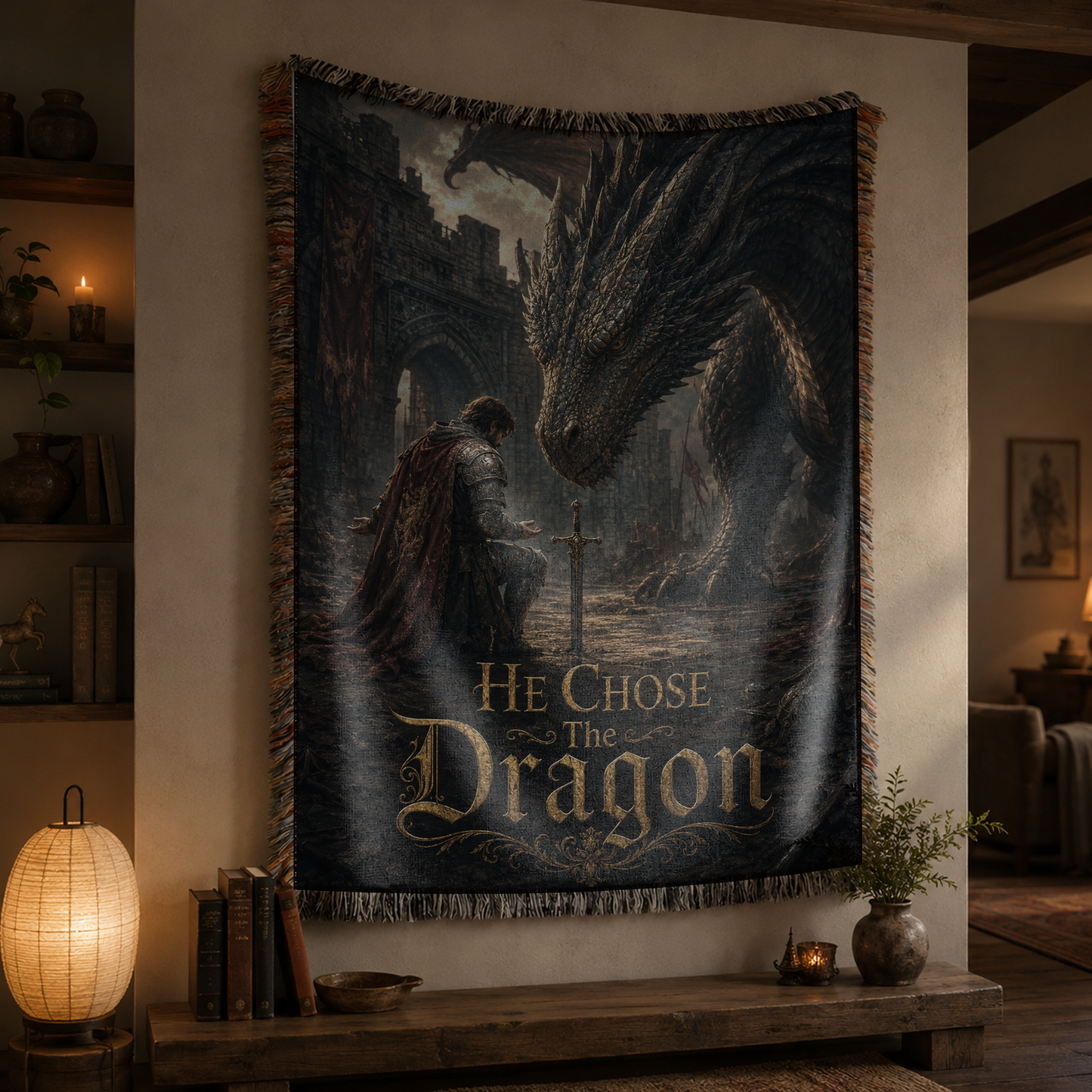 He Chose The Dragon Woven Relic Blanket