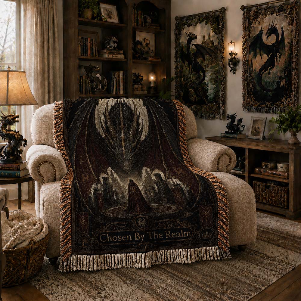 Chosen By The Realm Dragon Woven Relic Blanket