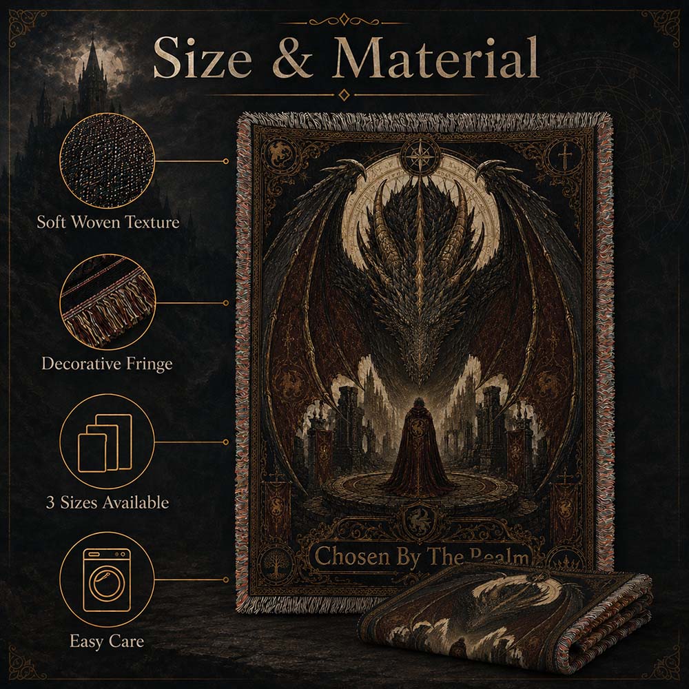 Chosen By The Realm Dragon Woven Relic Blanket