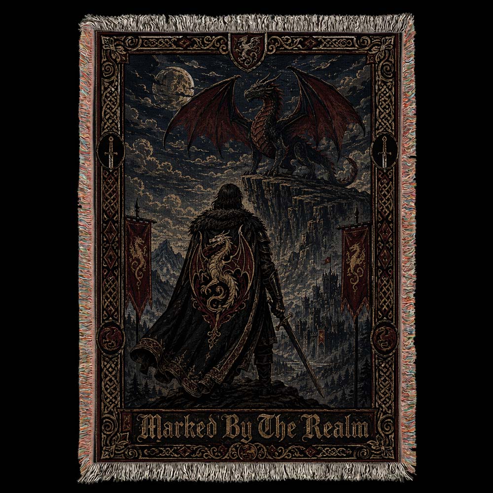 Marked By The Realm Dragon Woven Relic Blanket