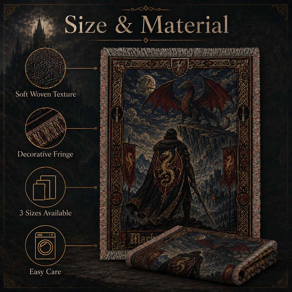 Marked By The Realm Dragon Woven Relic Blanket