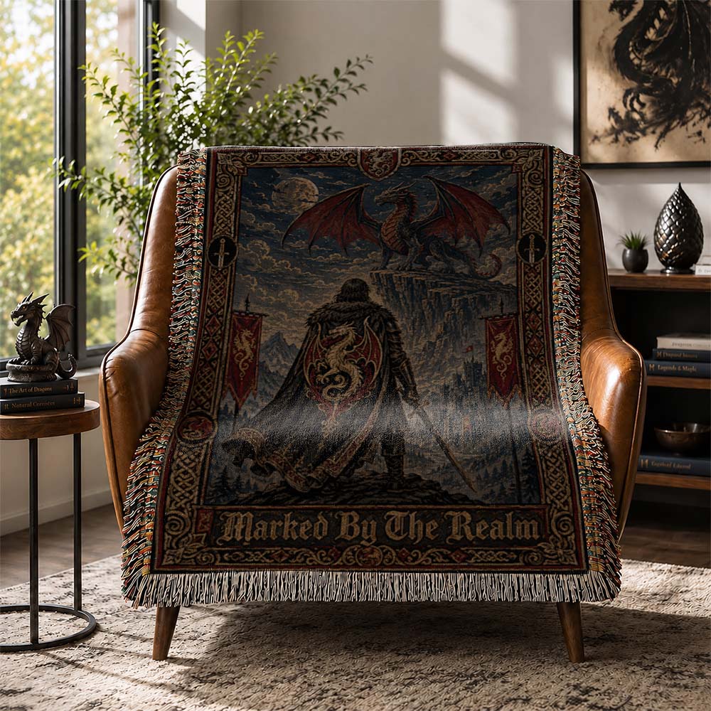 Marked By The Realm Dragon Woven Relic Blanket