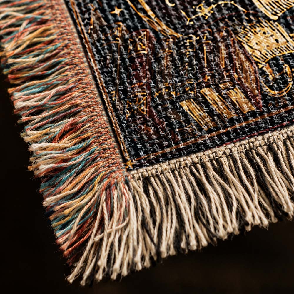 Every Book Opens A Dragon Realm Woven Relic Blanket