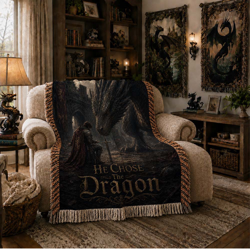 He Chose The Dragon Woven Relic Blanket