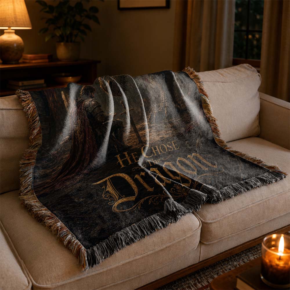 He Chose The Dragon Woven Relic Blanket