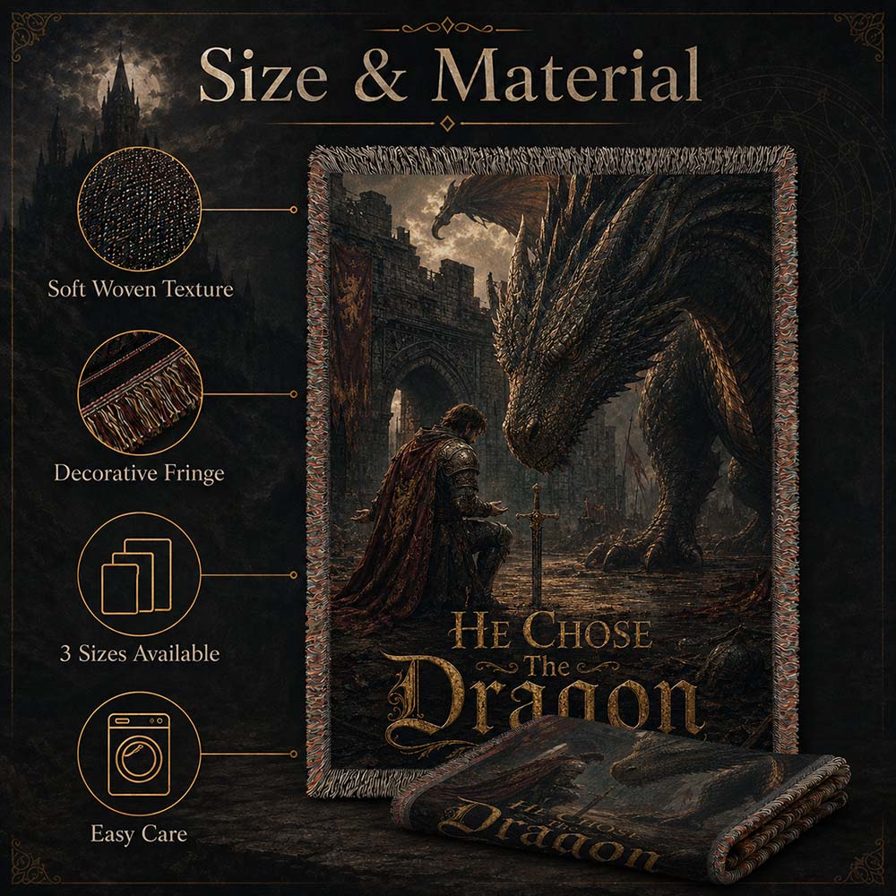 He Chose The Dragon Woven Relic Blanket