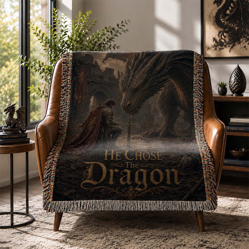 He Chose The Dragon Woven Relic Blanket