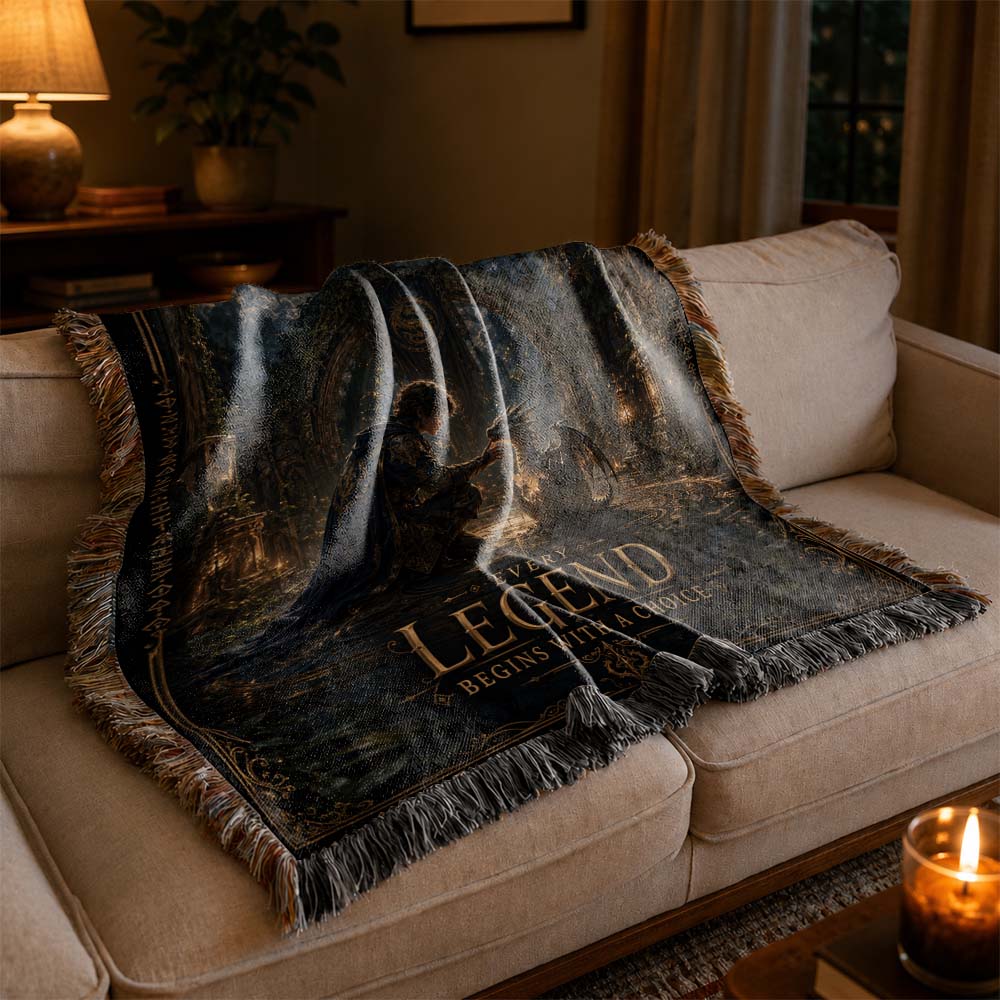 Every Legend Begins With A Choice Dragon Woven Relic Blanket