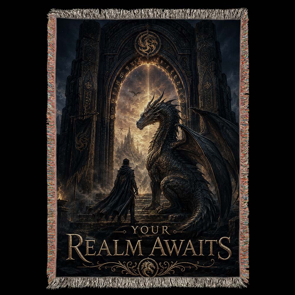 Your Realm Awaits Dragon Woven Relic Blanket