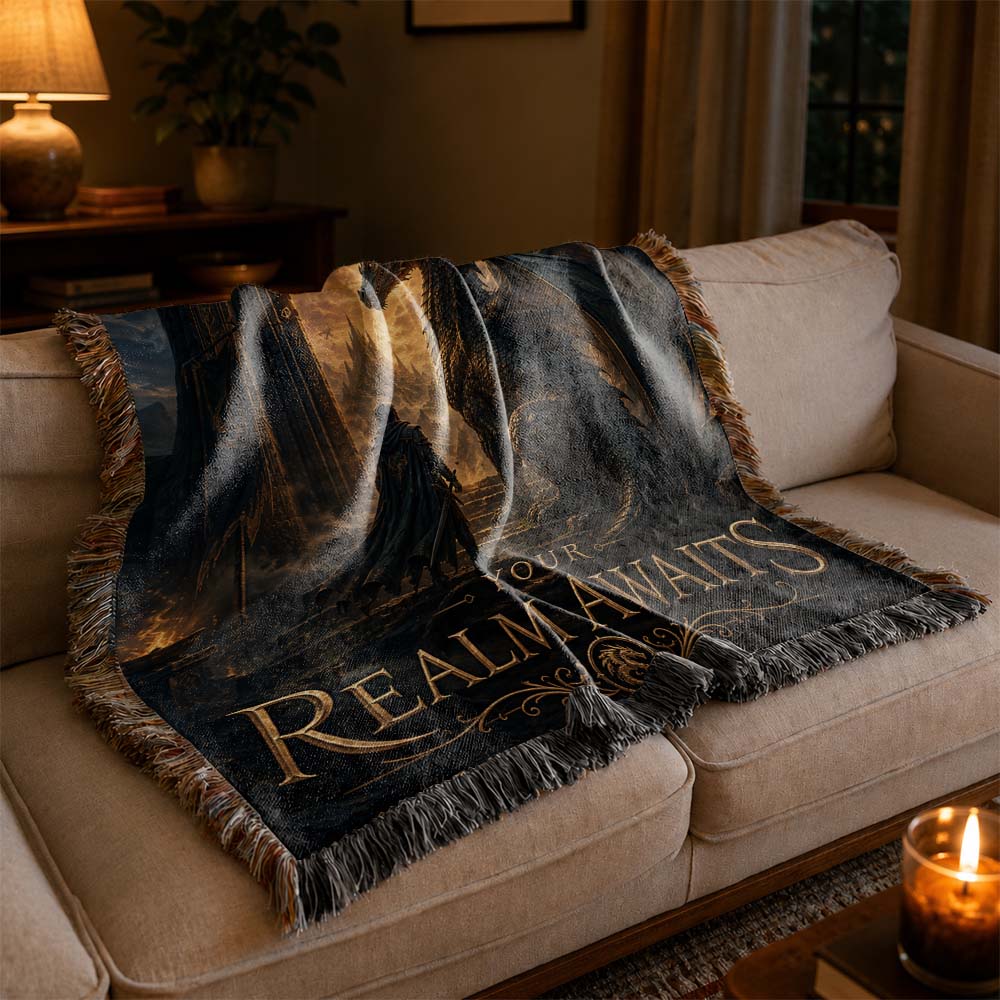 Your Realm Awaits Dragon Woven Relic Blanket