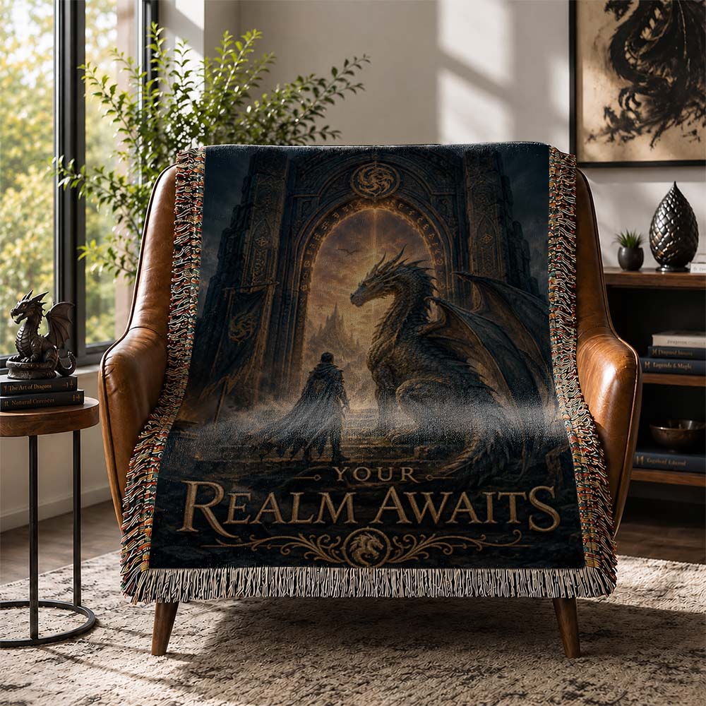 Your Realm Awaits Dragon Woven Relic Blanket