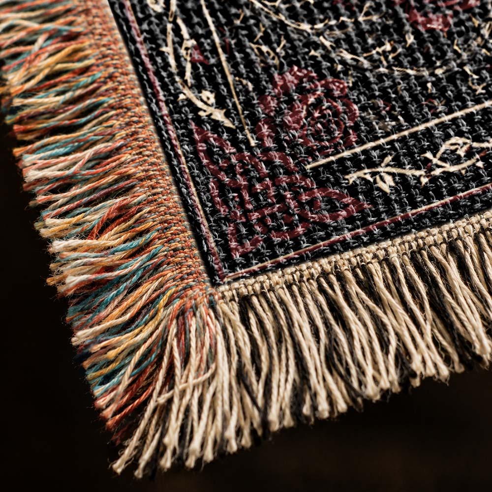 Moonlit Rose Gate Dragon Woven Relic Blanket