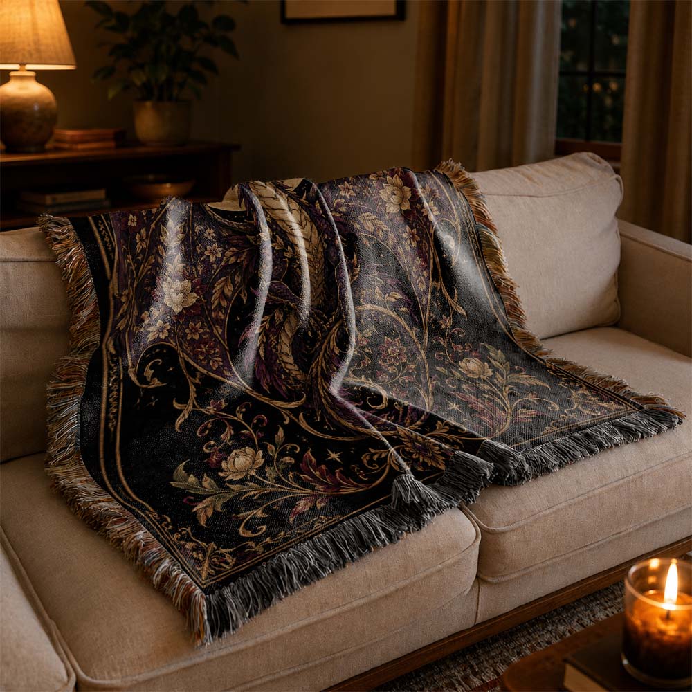 Moonbloom Dragon Woven Relic Blanket