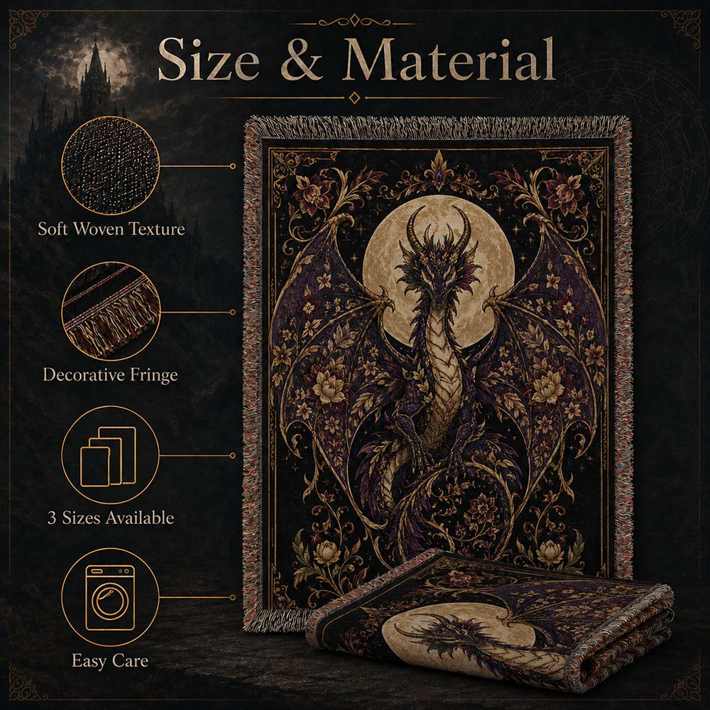 Moonbloom Dragon Woven Relic Blanket