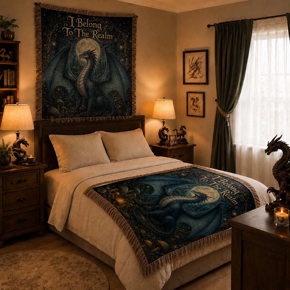Dragon Moon Tapestry - I Belong To The Realm