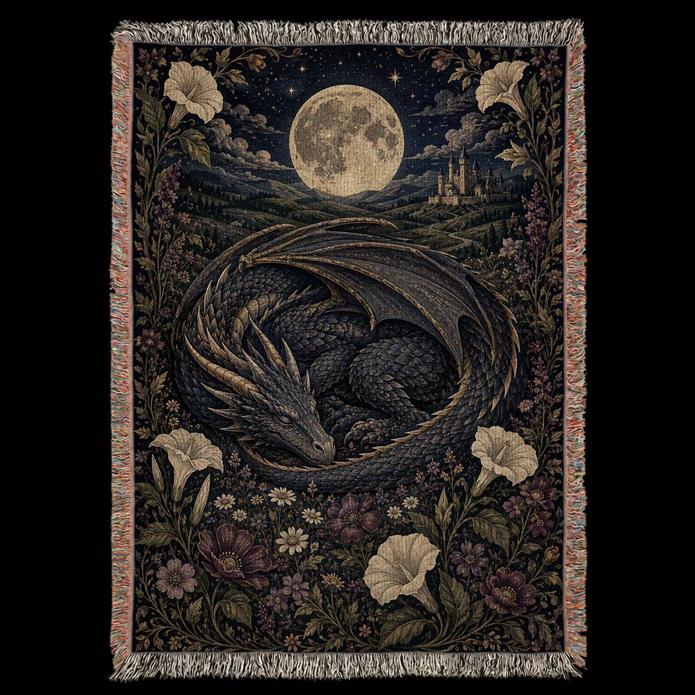 Moonrest Meadow Dragon Woven Relic Blanket