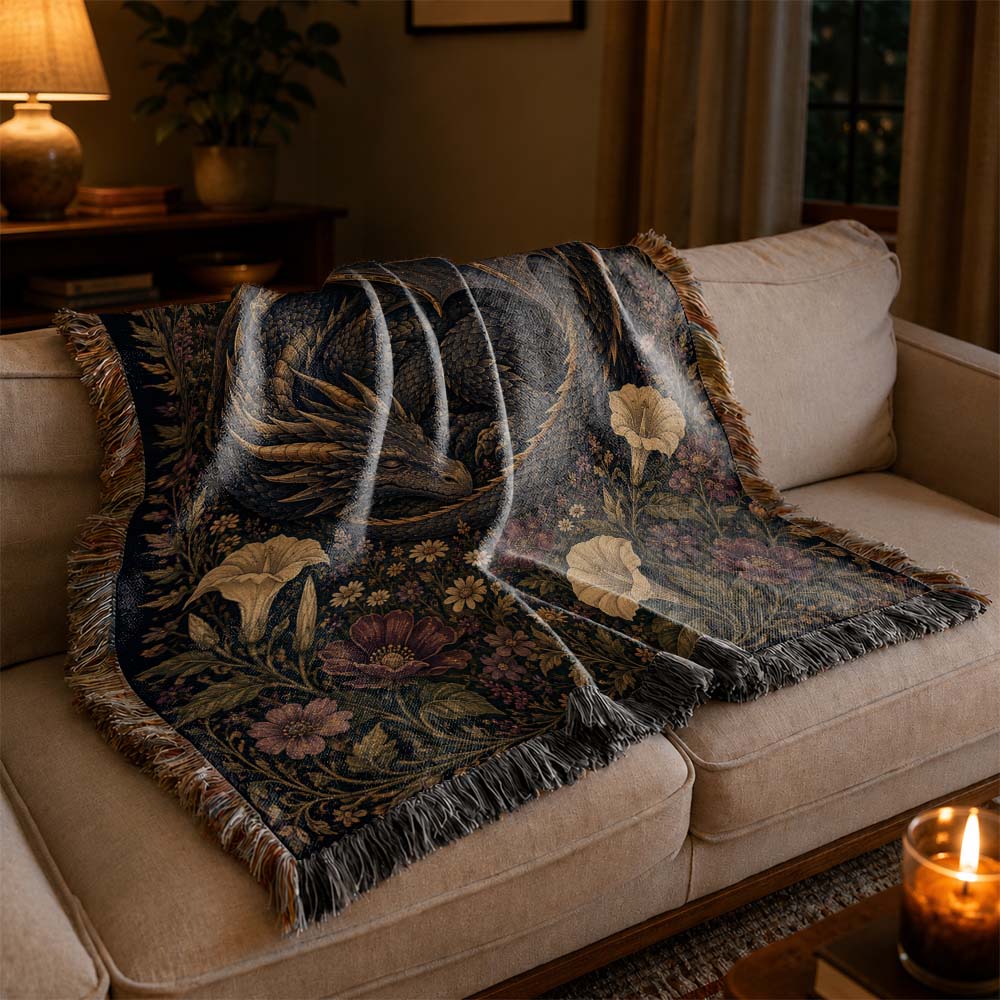 Moonrest Meadow Dragon Woven Relic Blanket