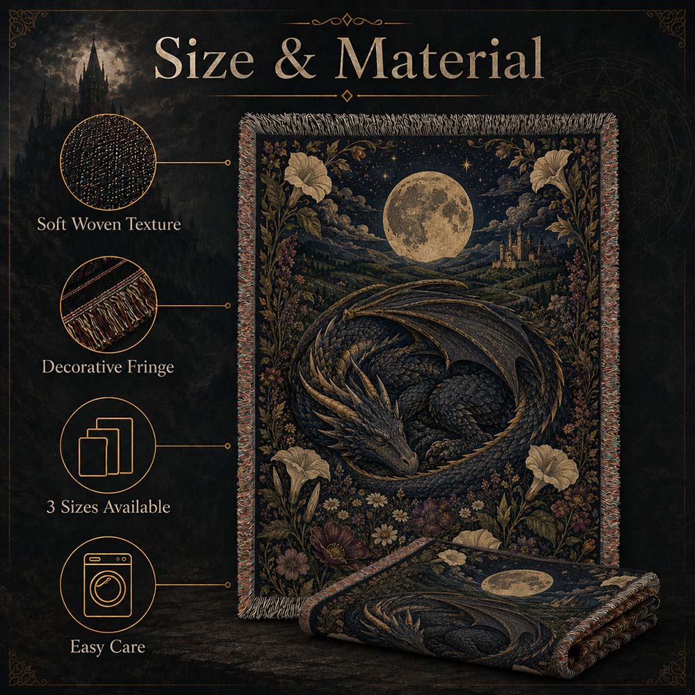 Moonrest Meadow Dragon Woven Relic Blanket
