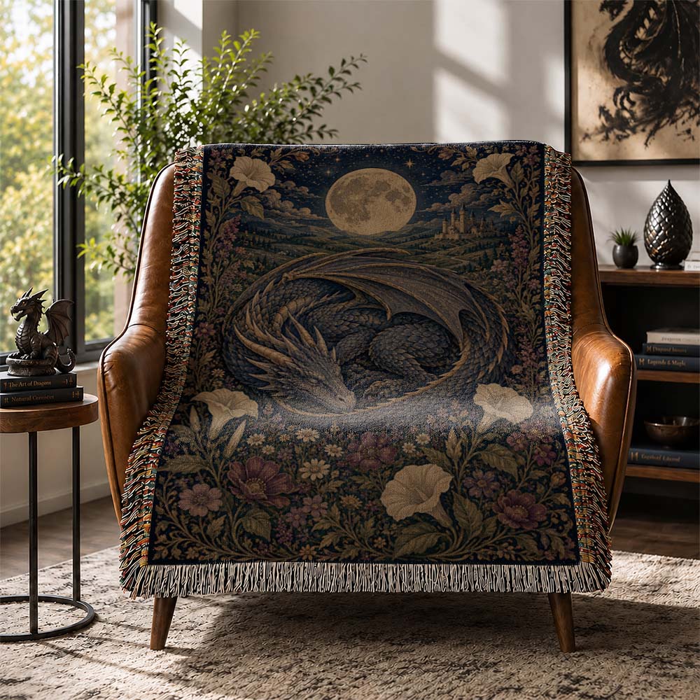 Moonrest Meadow Dragon Woven Relic Blanket