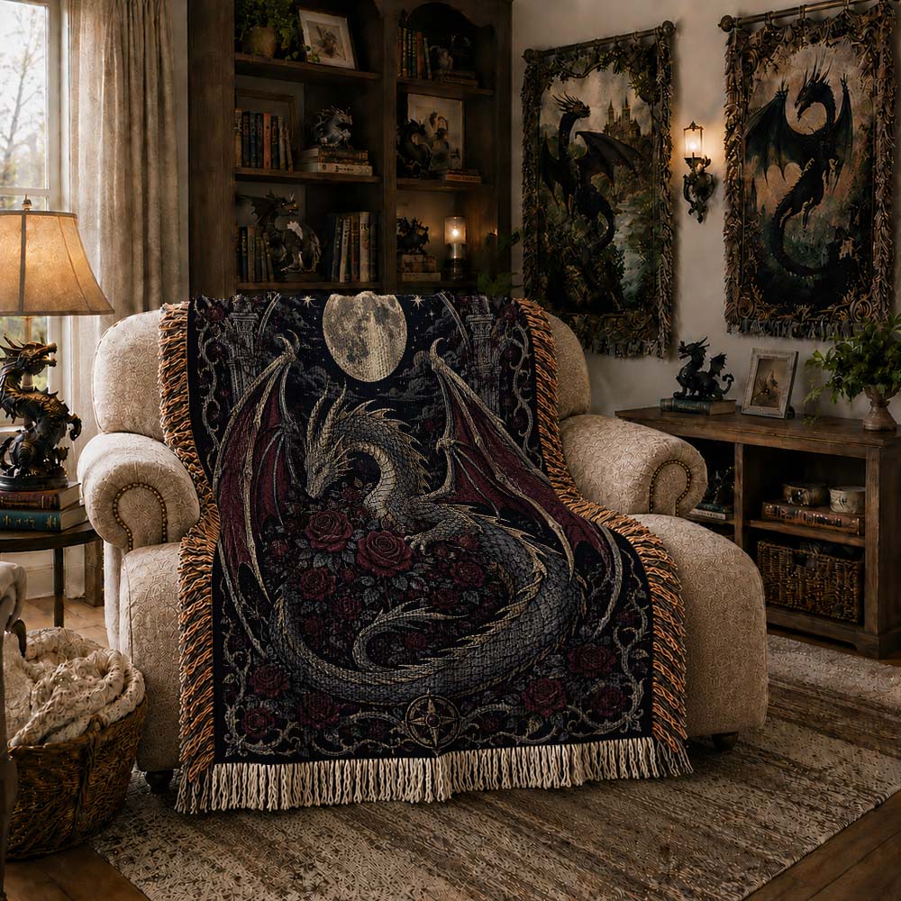 Moonrose Dragon Woven Relic Blanket