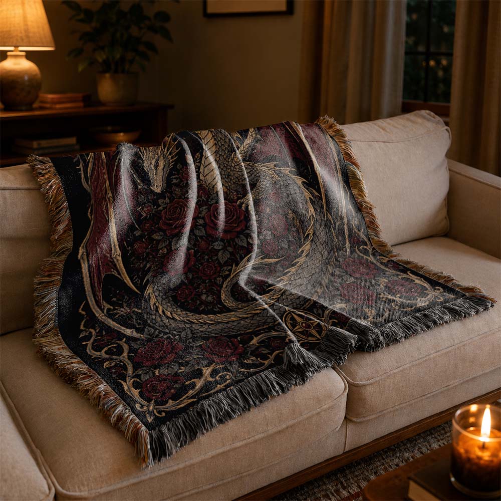 Moonrose Dragon Woven Relic Blanket