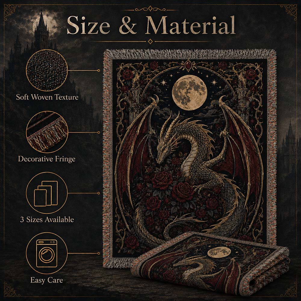 Moonrose Dragon Woven Relic Blanket