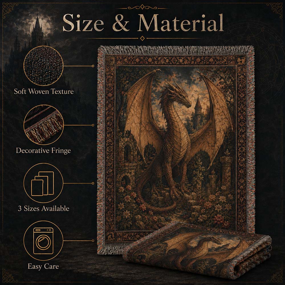 Golden Dragon Ruins Woven Relic