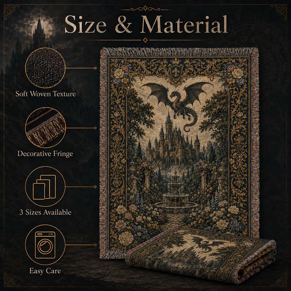 Rosecourt Castle Dragon Woven Relic Blanket