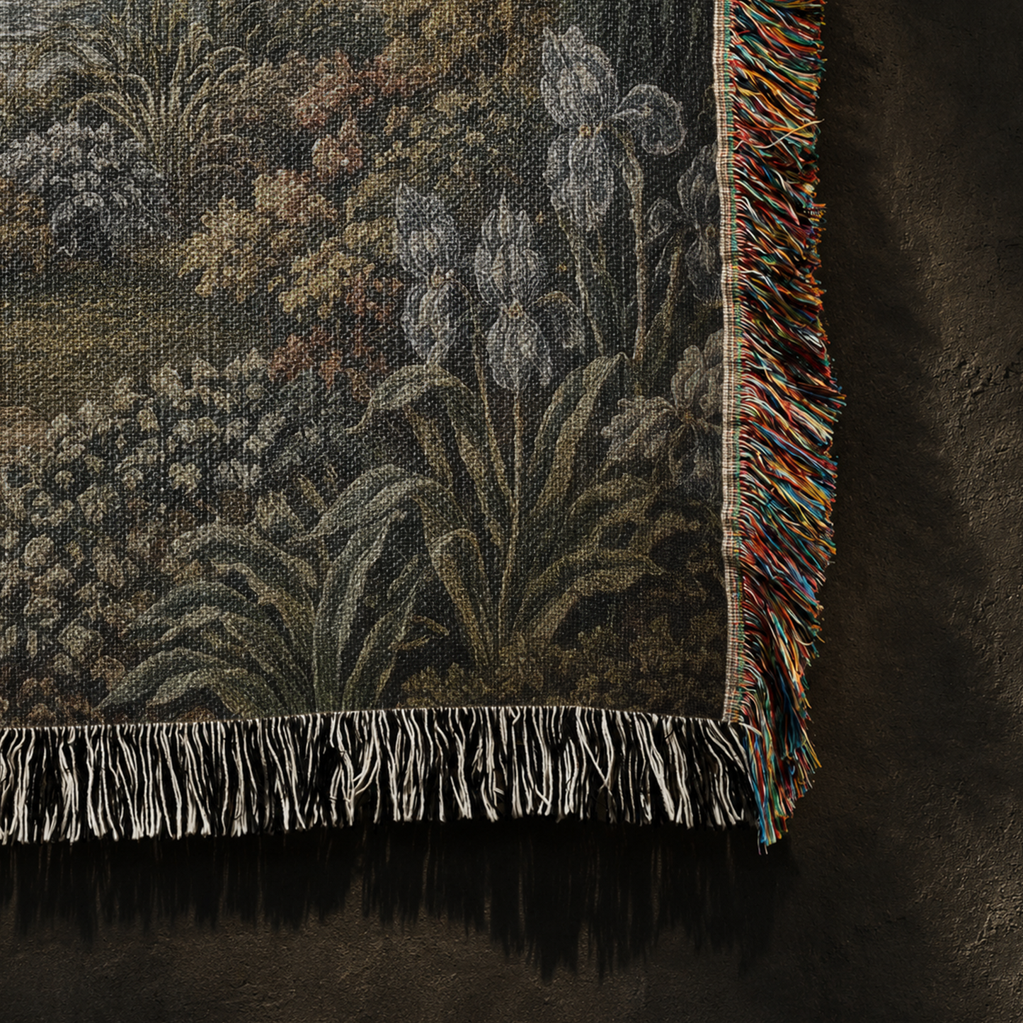 Dragon Castle Woven Tapestry – Medieval Fantasy Wall Blanket