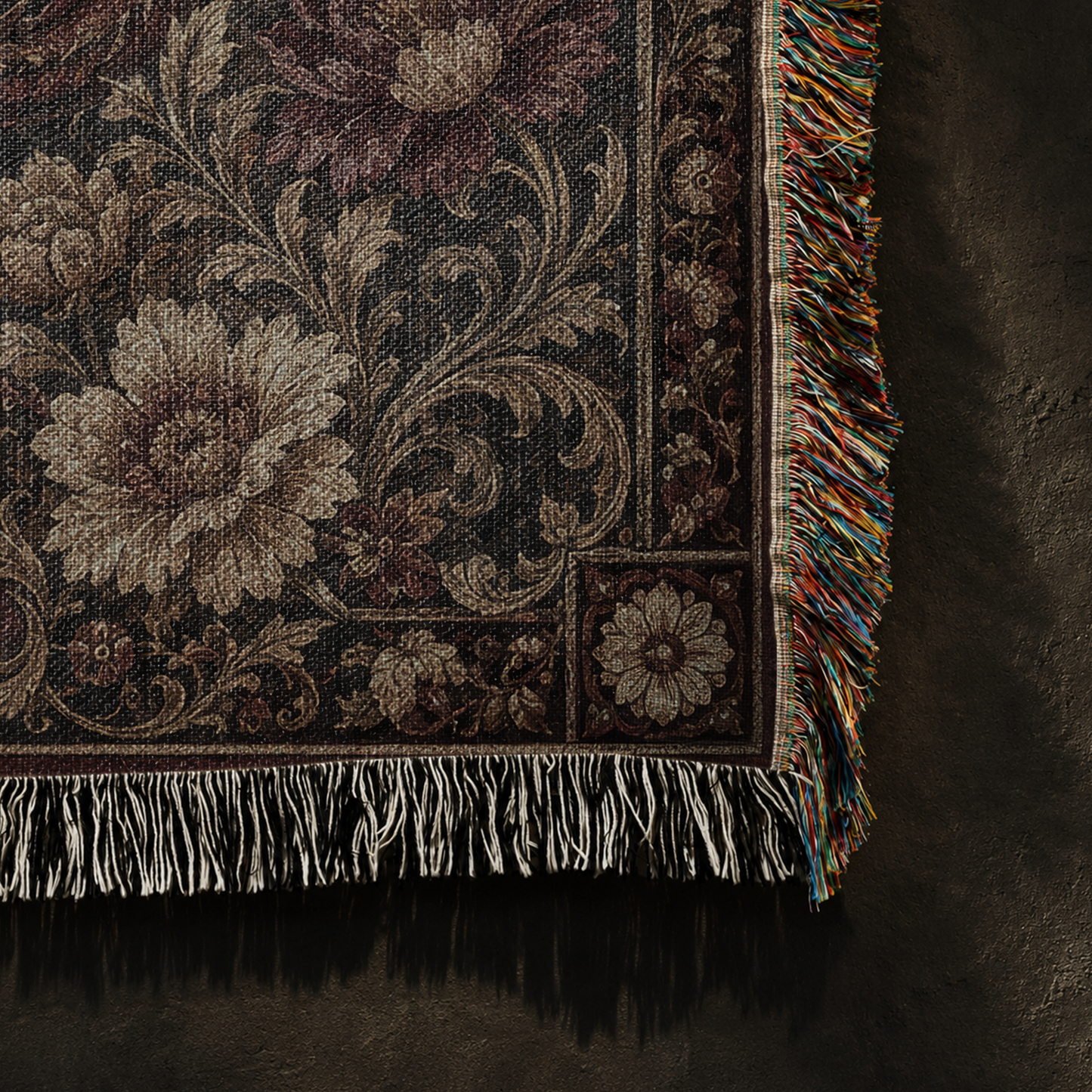 Moonlit Dragon Woven Relic Blanket – Gothic Fantasy