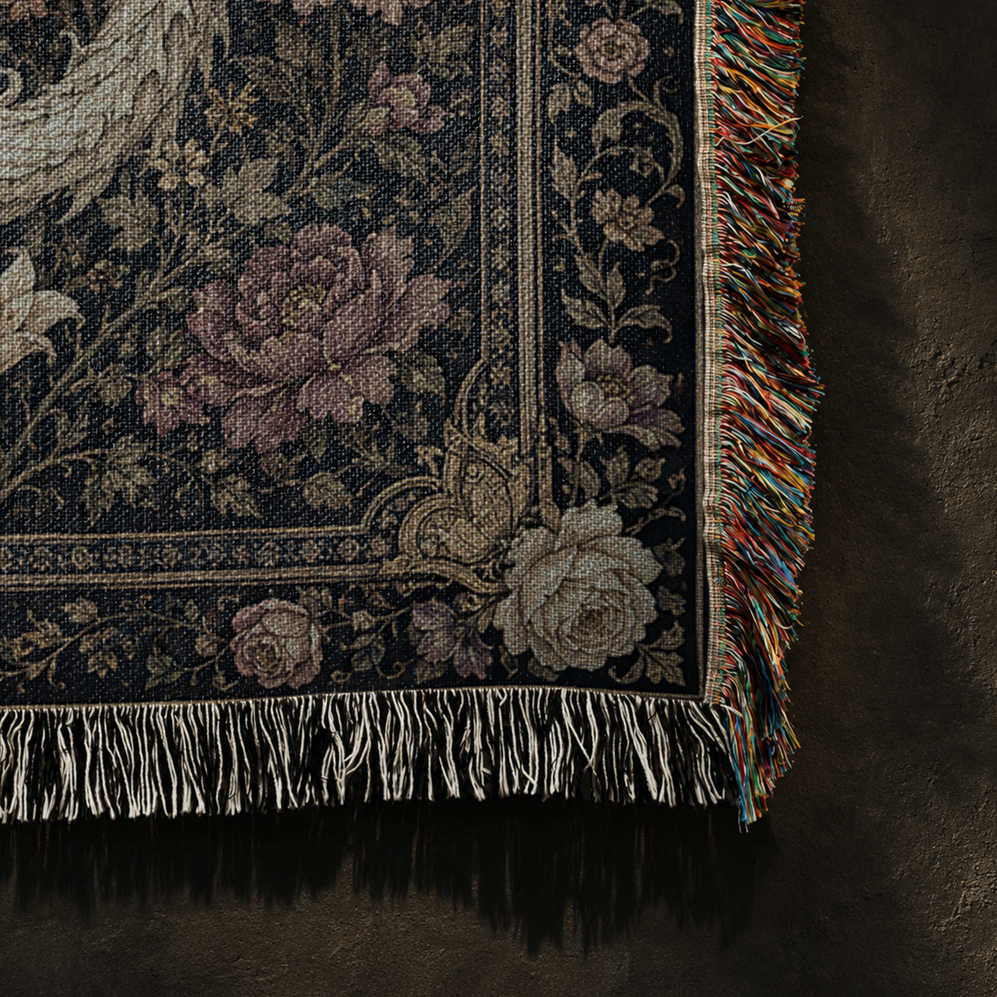 Ivory Moonbloom Dragon Woven Relic Blanket